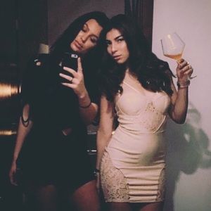 L’ATISTE Lace Cut-out Bodycon Dress